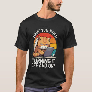 Technical IT Support Humour Cat Guys Tech Engineer T-Shirt