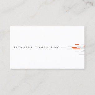 Technical Pattern in White, Grey, Orange Business Card