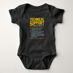 Technical Support Definition Computer IT Baby Bodysuit