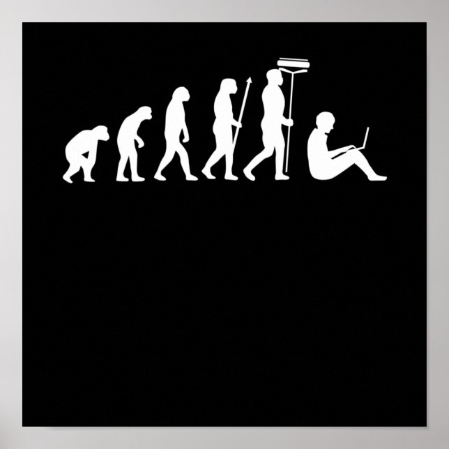 Technical Support Evolution Computer IT Programmer Poster (Front)