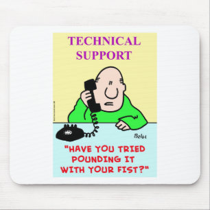 technical support pounding fist mouse mat