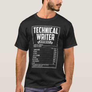 Technical Writer Nutrition Facts T-Shirt