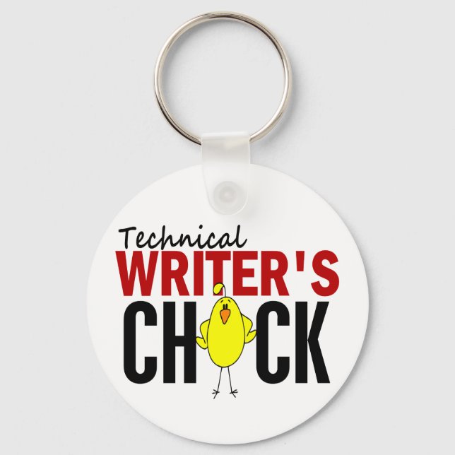 Technical Writer's Chick Key Ring (Front)