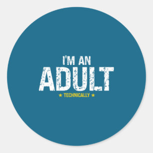 Technically 18th Birthday Desi Classic Round Sticker