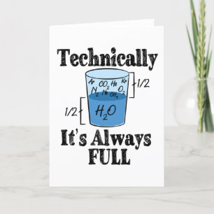 Technically It's Always Full Funny Science Holiday Card