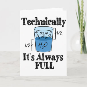Technically It's Always Full Funny Science Holiday Card