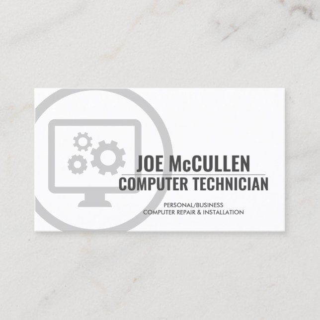 Technician Computer Repair  Business Card (Front)