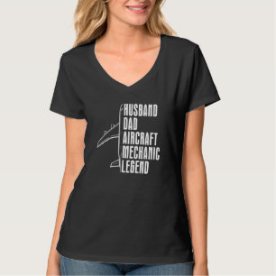 Technician Husband Dad Engineer Aircraft Mechani T-Shirt