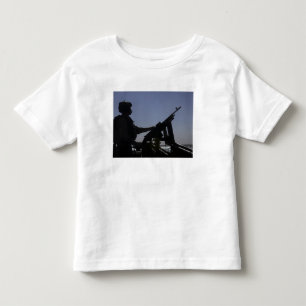 Technician manning an M240 machine gun in Iraq Toddler T-Shirt