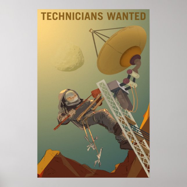 Technicians Wanted to Engineer our Future on Mars Poster (Front)