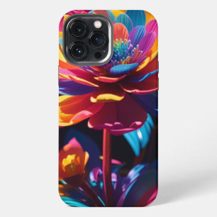Technicolor Flower with Neon Hues iPhone 13 Pro Max Case