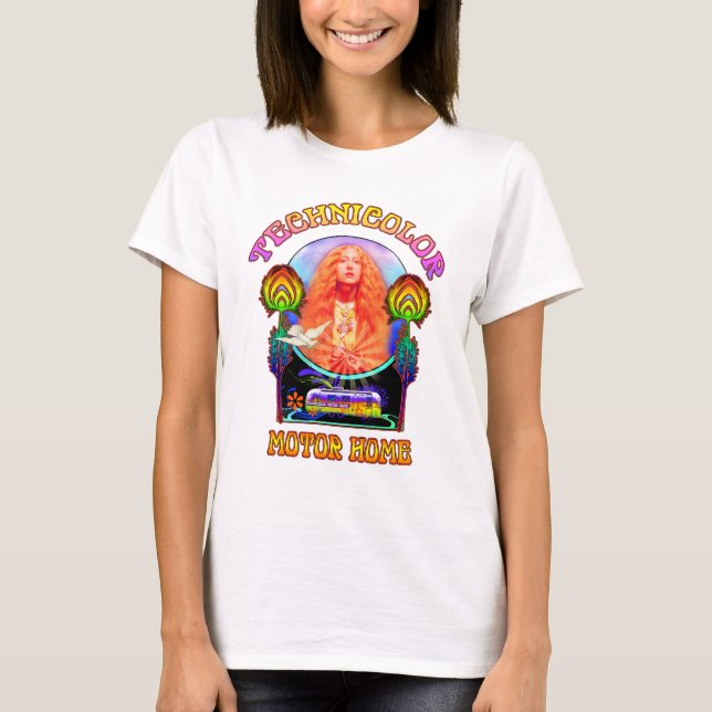 Technicolor Motor Home Band Ladies Babydoll T-Shirt (Front)
