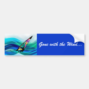 Technicolor Windsurfer Bumper Sticker