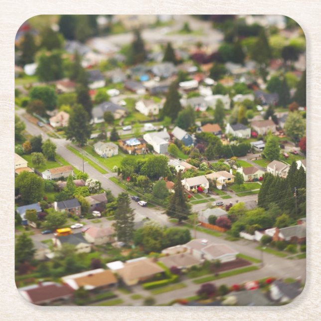 Technique #1- tilt/shift lenses square paper coaster (Front)