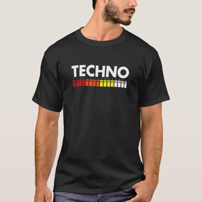 Techno 808 Drum Machine T-Shirt (Front)