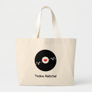 Techno Addicted Large Tote Bag