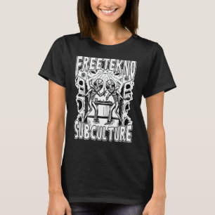 Techno Alien DJ Vinyl Freetekno 23 Sound System Ra T-Shirt