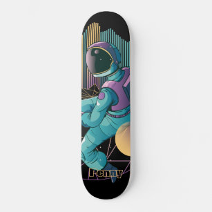 Techno Astronaut Illustration Skateboard