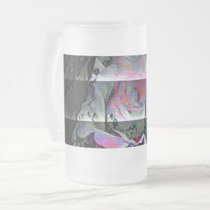 Techno Bouquet    Frosted Glass Beer Mug