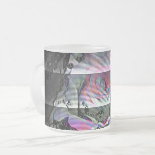 Techno Bouquet Frosted Glass Coffee Mug