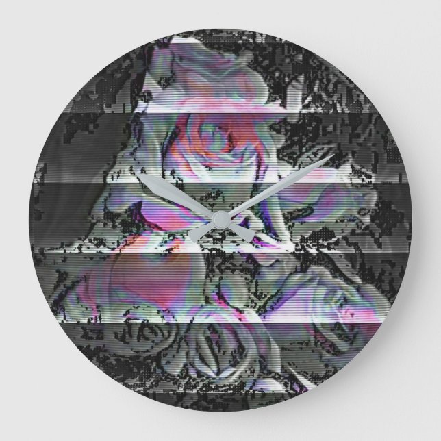 Techno Bouquet  Large Clock (Front)