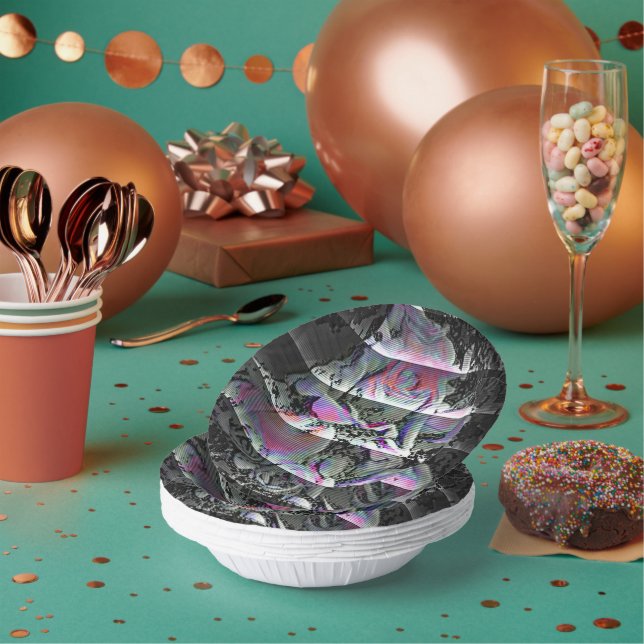 Techno Bouquet   Paper Plate (Multi)