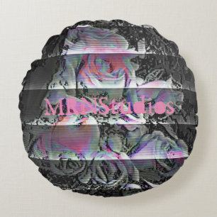 Techno Bouquet  Round Pillow