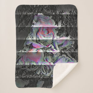 Techno Bouquet  Sherpa Blanket