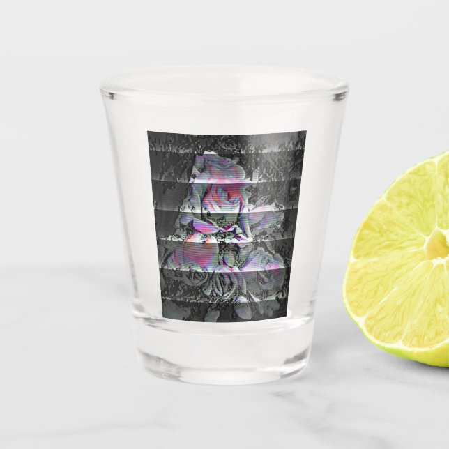Techno Bouquet  Shot Glass (Front)
