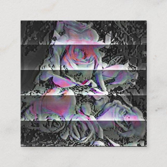 Techno Bouquet  Square Business Card (Front)