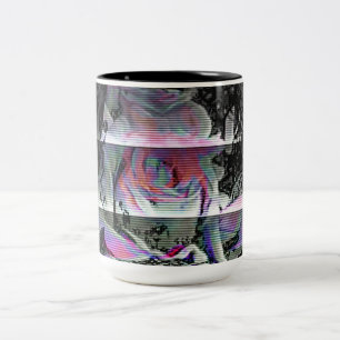 Techno Bouquet Two-Tone Coffee Mug