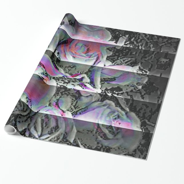 Techno Bouquet  Wrapping Paper (Unrolled)