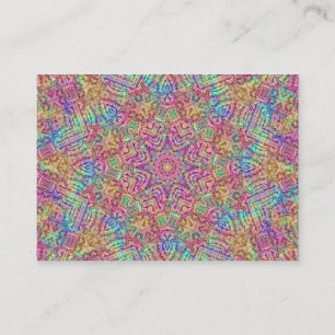 Techno Colour Vintage Fractal Kaleidoscope Business Card