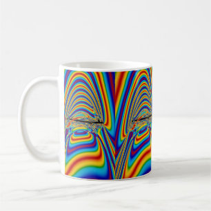 Techno colour yawn coffee mug