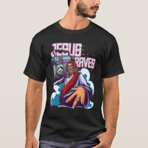 Techno Dance Party Rave   For Men Jesus Raves T-Shirt