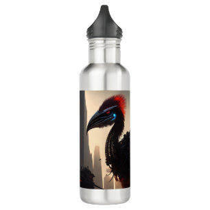 "Techno-Feathers: The Futuristic Emu Robot" 710 Ml Water Bottle