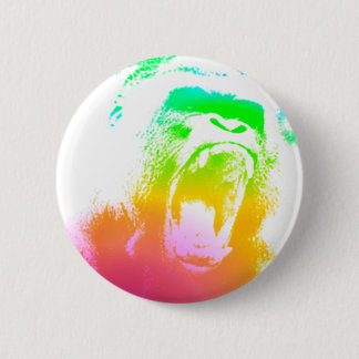 Techno Gorilla 6 Cm Round Badge
