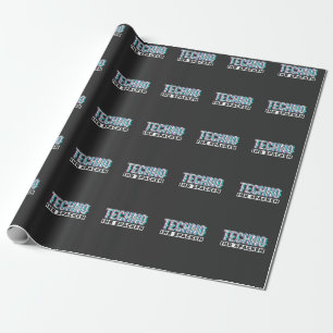 Techno Ihr Spacken Raver EDM Musik Wrapping Paper