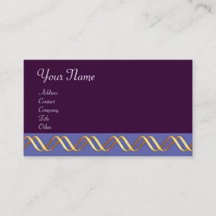 TECHNO INFINITE Gold Swirls In Blue Purple Business Card