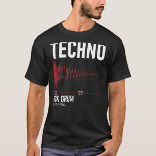 Techno Kick Drum キックドラム Synthesizer T-Shirt