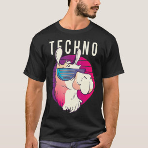 Techno Llama DJ Raver Rave Party EDM Festival T-Shirt