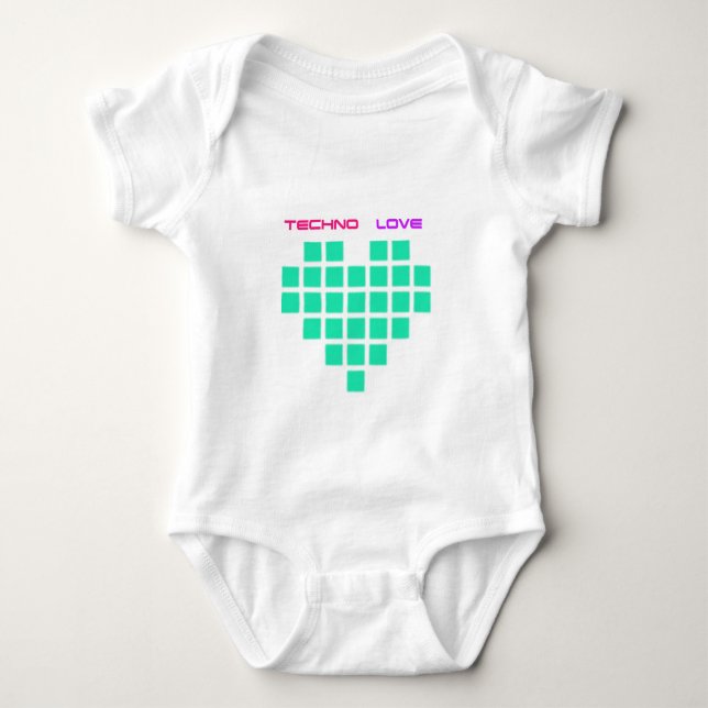 Techno Love Baby Bodysuit (Front)