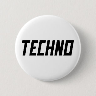 TECHNO Music 6 Cm Round Badge