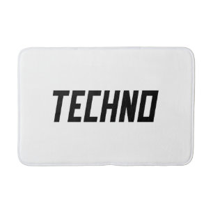 TECHNO Music Bath Mat