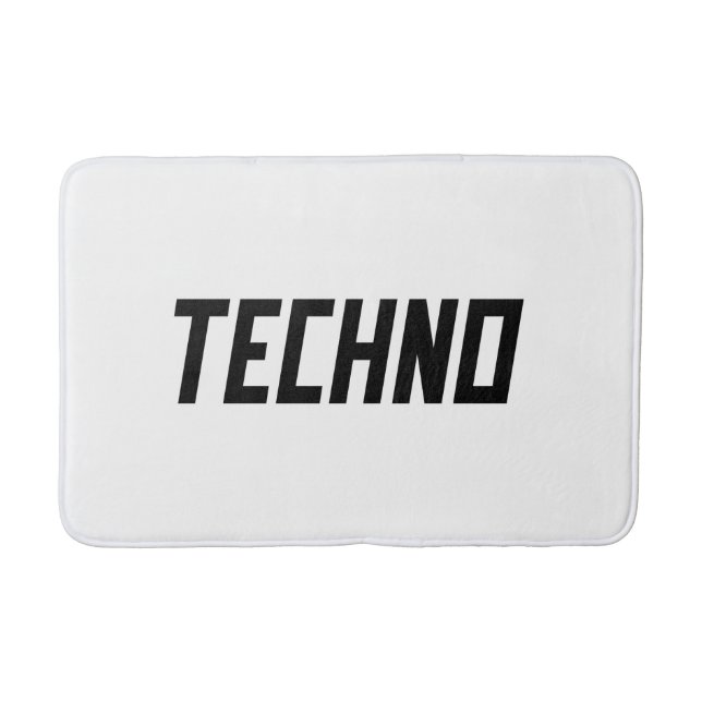 TECHNO Music Bath Mat (Front)