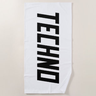TECHNO Music Beach Towel