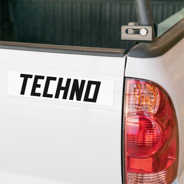 TECHNO Music Bumper Sticker (On Truck)