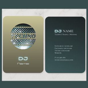 Techno music DJ Business Card
