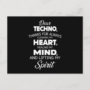 Techno Music DJ Electro Rave Festival Gift Idea Postcard