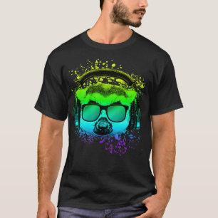 Techno Music DJ Gift Ravers EDM Monkey Lemur T-Shirt